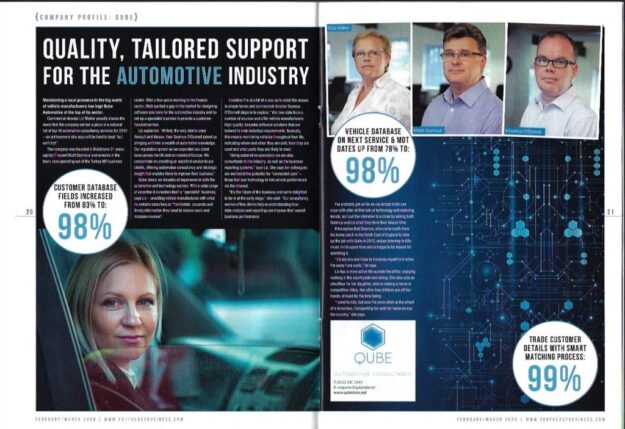 QUBE Automotive company profile magazine article