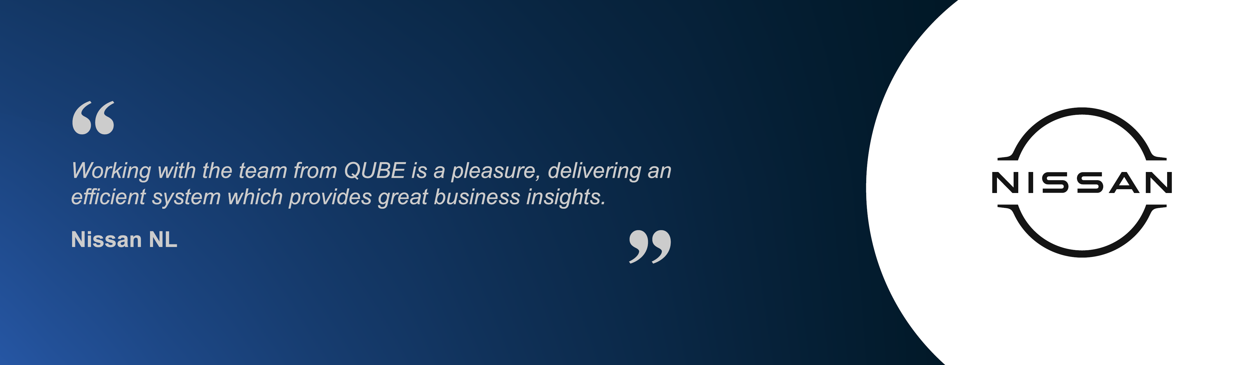 Feature image of client quote from Nissan NL (Netherlands)